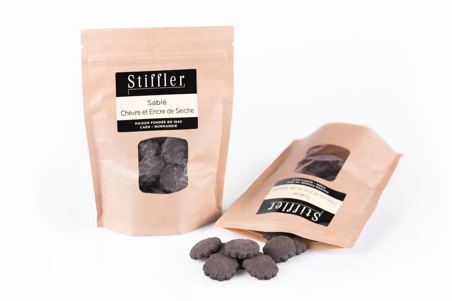 Sablés au chocolat et leurs emballages Stiffler